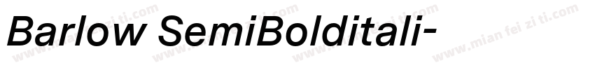 Barlow SemiBolditali字体转换